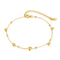 Stainless Steel Anklets Jewelry, Titanium Steel, with 7CM extender chain, plated, for woman, gold cm 