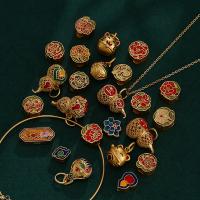 Emaille Messing Perlen, goldfarben plattiert, DIY & verschiedene Stile für Wahl, beads size 8-21mm, verkauft von PC