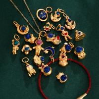 Enamel Brass Beads, matte gold color plated, DIY 8-21mm [