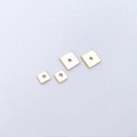 Brass Spacer Beads,  Square, 14K gold plated, DIY golden, 1mm [
