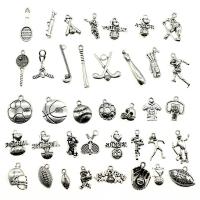 aleación de zinc Conjunto de hallazgos de joyas, chapado en color de plata antigua, Vintage & Bricolaje & mixto, 10-20mm, Vendido por Bolsa