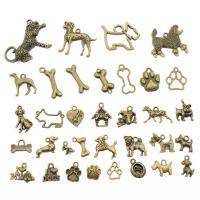 Zinc Alloy Jewelry Finding Set, antique bronze color plated, vintage & DIY & mixed & 1/1 loop & hollow, 10-20mm [