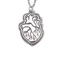 Zinc Alloy Necklace, with 5cm extender chain, Heart, antique silver color plated, vintage & fashion jewelry & Unisex Approx 43 cm 