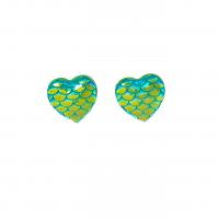 Resin Zinc Alloy Earring, with Resin & Plastic, Heart, silver color plated, fashion jewelry & for woman [