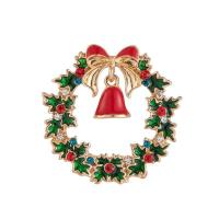 Christmas Jewelry Brooch , Zinc Alloy, plated, Christmas Design [
