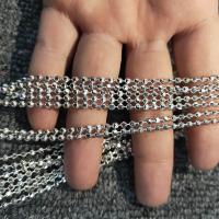 Стерлингового серебра ювелирные изделия цепь, Серебро 925 пробы, плакированный настоящим золотом, DIY & разный размер для выбора, серебряный продается G[