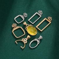 Brass Pendant Open Back Setting, plated, DIY & with rhinestone, 10-20mm 