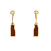 Brass Earring Clip, gold color plated, fashion jewelry & for woman & enamel [