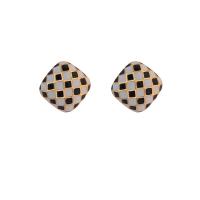 Brass Earring Clip, gold color plated, fashion jewelry & for woman & enamel, 17mm 