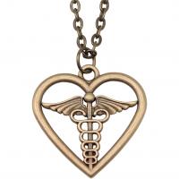Zinc Alloy Necklace, with 5cm extender chain, Heart, antique bronze color plated, vintage & fashion jewelry & Unisex & hollow Approx 43 cm 