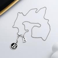 Sterling Silber Schmuck Halskette, 925er Sterling Silber, Antikes Finish, Modeschmuck & für Frau & Emaille, Länge:ca. 17.72 ZollInch, verkauft von PC