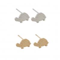 Stainless Steel Stud Earring, 304 Stainless Steel, Turtle, Vacuum Ion Plating, fashion jewelry & for woman [