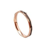 Titanium Steel Finger Ring, epoxy gel, fashion jewelry & for woman, rose gold color 