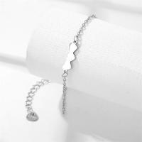 Stainless Steel Chain Bracelets, 304 Stainless Steel, with 5cm extender chain & fashion jewelry & for woman, original color Approx 17 cm 