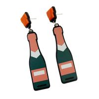 Acrylic Drop Earring, Winebottle, fashion jewelry & for woman, mixed colors [