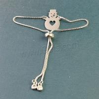 Stainless Steel Chain Bracelets, 304 Stainless Steel, Snowman, plated, DIY Approx 7 Inch 