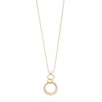 Zinc Alloy Necklace, with 5CM extender chain, Round, plated, fashion jewelry & for woman, golden Approx 72 cm [