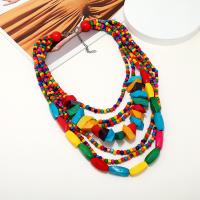 Fashion Multi Layer Necklace, Resin, with Plastic, with 7CM extender chain, Bohemian style & for woman Approx 55 cm 