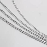 Cadena de la joyería de plata esterlina, plata de ley 925, chapado, Bricolaje & diverso tamaño para la opción, plateado, Vendido por g