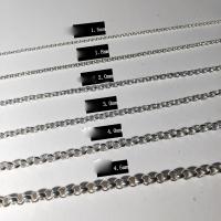 Cadena de la joyería de plata esterlina, plata de ley 925, pulido, Bricolaje & diverso tamaño para la opción, plateado, Vendido por g