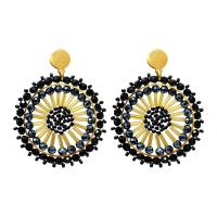 Glass Seed Beads Earring, 304 Stainless Steel, with Glass Beads, handmade, fashion jewelry & for woman 