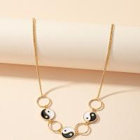 Enamel Zinc Alloy Necklace, with 7cm extender chain, gold color plated, fashion jewelry & for woman Approx 50 cm [