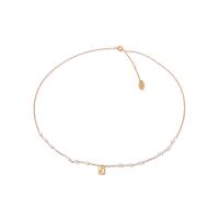 Freshwater Pearl Brass Necklace, with Freshwater Pearl, with 4.5cm extender chain, plated, fashion jewelry & micro pave cubic zirconia & for woman 8mm .5 cm 