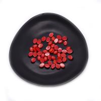 Single Gemstone Beads, Synthetic Coral, Oval, DIY red 