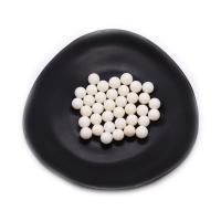 Single Gemstone Beads, Synthetic Coral, Round, DIY & half-drilled, white, 8mm 