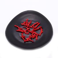 Cuentas Individuales de piedras preciosas, Coral sintético, Bricolaje, Rojo, 4x15-8x30mm, Vendido por UD