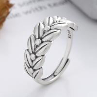 Sterling Silver Finger Ring, 925 Sterling Silver, Wheat, Antique finish, fashion jewelry & for woman 