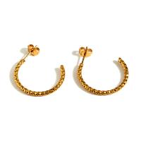 Stainless Steel Stud Earring, 304 Stainless Steel, Vacuum Ion Plating, fashion jewelry & for woman, golden [