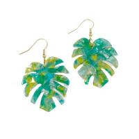 Acrylic Drop Earring, Acetate, Leaf, fashion jewelry & for woman [