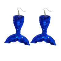 Resin Drop Earring, Plastic, with Sequins & Resin, fashion jewelry & for woman 