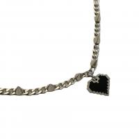 Titanium Steel Jewelry Necklace, Heart, plated, for woman, original color Approx 43 cm 