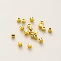 Messing Zwischenperlen, vergoldet, DIY, keine, 2x2.5mm, Bohrung:ca. 1.3mm, 100PC/Tasche, verkauft von Tasche