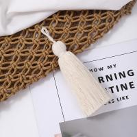 Decorative Tassel, Cotton Thread, multifunctional, beige, 100mm 