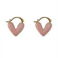 Brass Lever Back Earring, gold color plated, fashion jewelry & for woman & enamel [