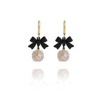 Cubic Zircon Brass Earring, gold color plated, fashion jewelry & micro pave cubic zirconia & for woman [
