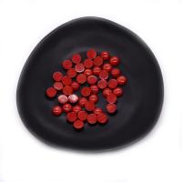 Einzelne Edelstein Perlen, Synthetische Koralle, Dom, DIY, rot, 6mm, verkauft von PC