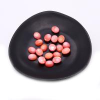 Single Gemstone Beads, Synthetic Coral, Oval, DIY pink [