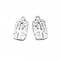 Zinc Alloy Jewelry Pendants, Rectangle, antique silver color plated, vintage & DIY & hollow Approx [