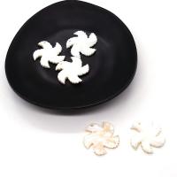 White Shell Pendants, Flower, Carved, DIY, white, 29mm 