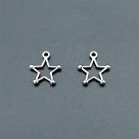 Zinc Alloy Star Pendant, antique silver color plated, vintage & DIY & hollow Approx 