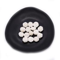 Perles de pierre gemme unique, corail synthétique, Rose, gravé, DIY & semi-foré, blanc, 13mm, Vendu par PC