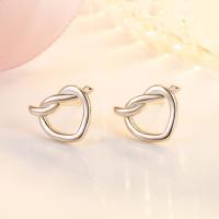 Brass Stud Earring, Heart, fashion jewelry & for woman 