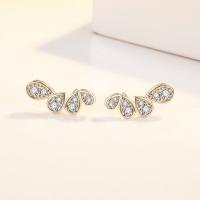 Cubic Zircon Brass Earring, polished, fashion jewelry & micro pave cubic zirconia & for woman [