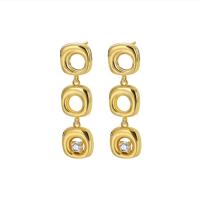 Cubic Zircon Brass Earring, plated, fashion jewelry & micro pave cubic zirconia & for woman [