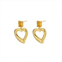 Cubic Zircon Brass Earring, Heart, plated, fashion jewelry & micro pave cubic zirconia & for woman [