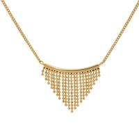 Fashion Fringe Necklace, 304 Stainless Steel, with 2.36inch extender chain, 18K gold plated, fashion jewelry & for woman, golden Approx 16.93 Inch 